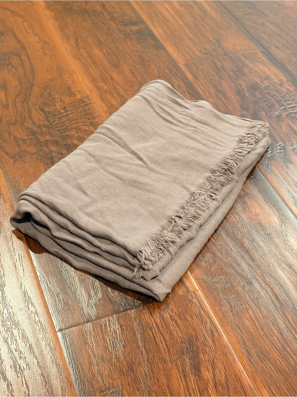 Nordstrom Rack Taupe Beige Fringe Scarf Wrap